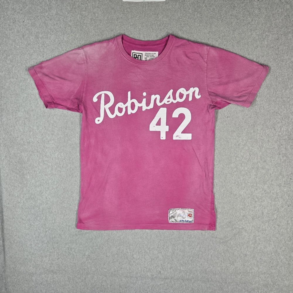 Brooklyn Dodgers Men Jersey L Pink Roots Of Fight Jackie Robinson 42
